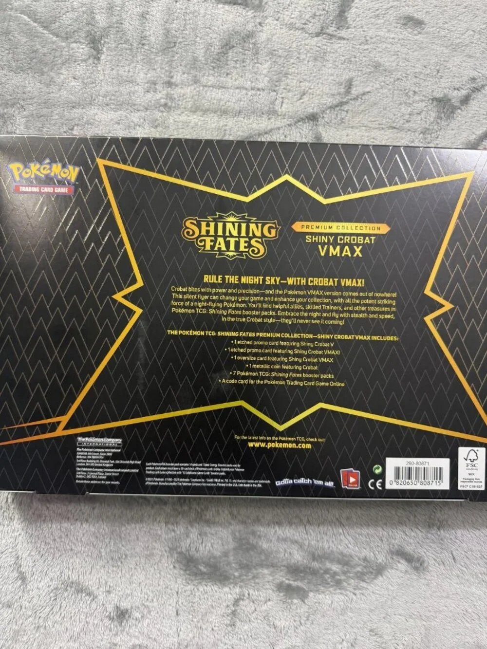 Pokemon Shining Fates Shiny Crobat VMAX Premium Collection English Promo Box New